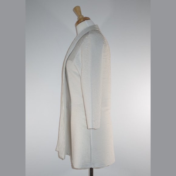 Frank Lyman Cream Cardigan Coat - size 6 - Picture 3 of 16
